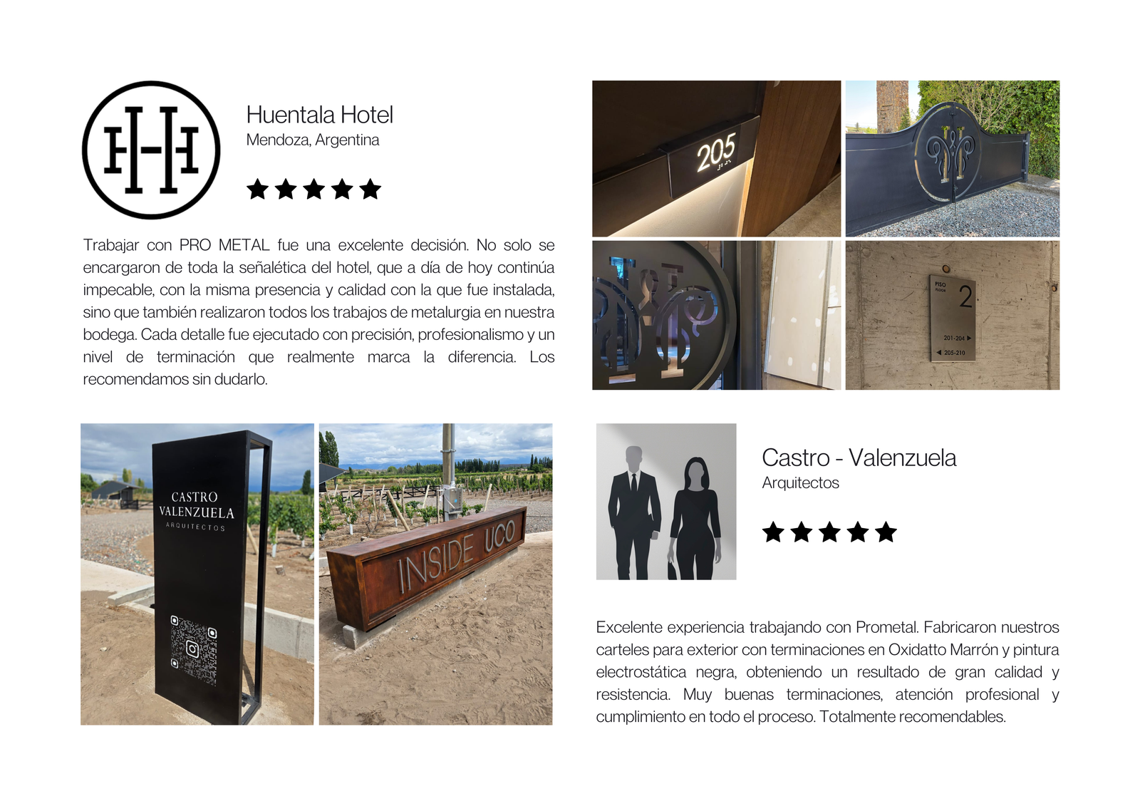 Testimonios PRO METAL